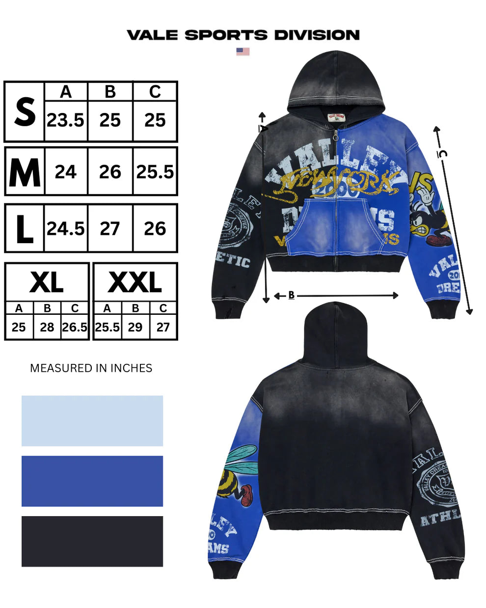 VALE FOREVER BIPOLAR BIG ZIP UP