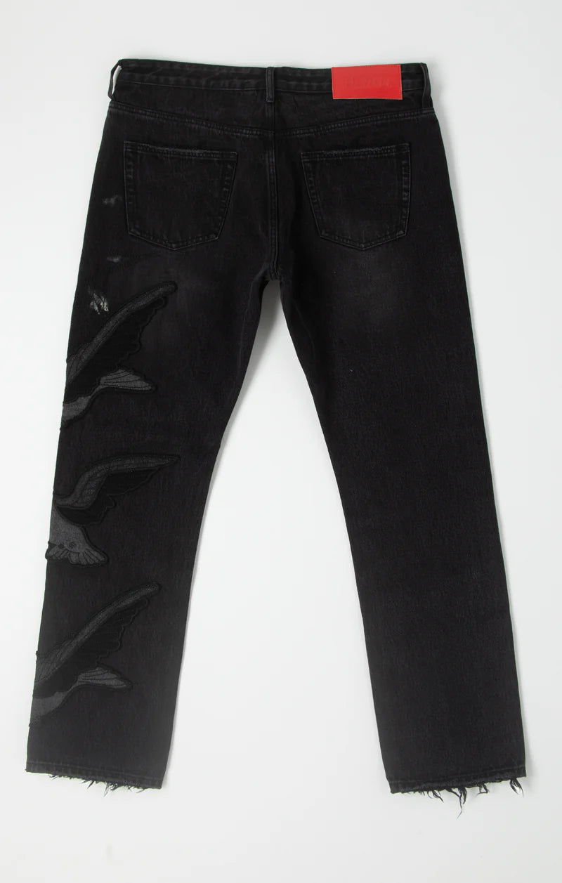 BLDG4 C41-8110 Burn Jean BLDG4 Black Faded Wash