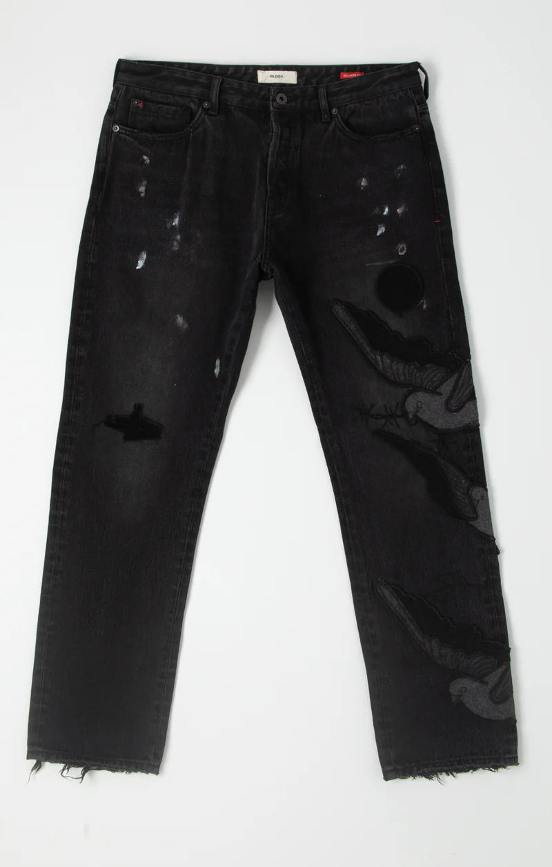 BLDG4 C41-8110 Burn Jean BLDG4 Black Faded Wash