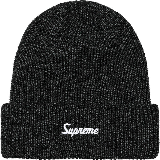 Supreme Loose Gauge Beanie FW26BN10 - BLACK REFLECTIVE