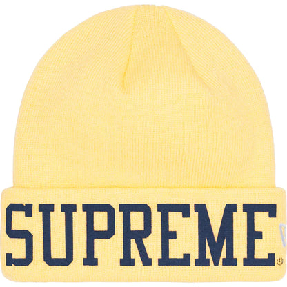 SUPREME*NEW ERA VARSITY BEANIE 'LIGHT YELLOW'