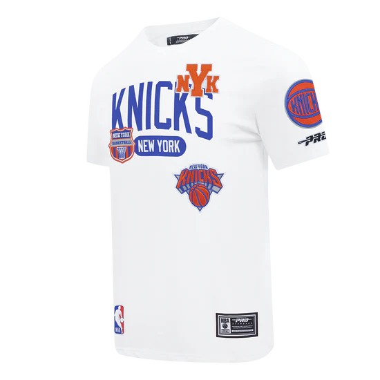 NEW YORK KNICKS LETTERMAN MEN'S S/S TEE BNK1516955 WHT