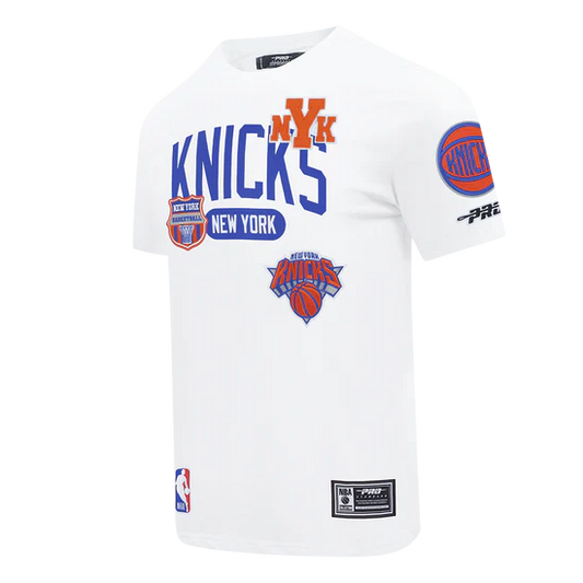 NEW YORK KNICKS LETTERMAN MEN'S S/S TEE BNK1516955 WHT