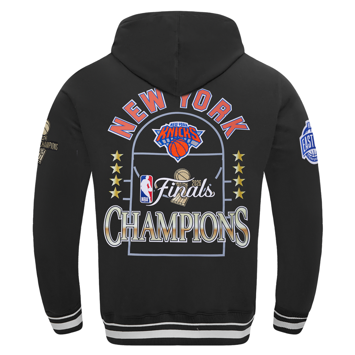 NEW YORK KNICKS NBA FINALS 2026 M RIB FLC PO HOODIE