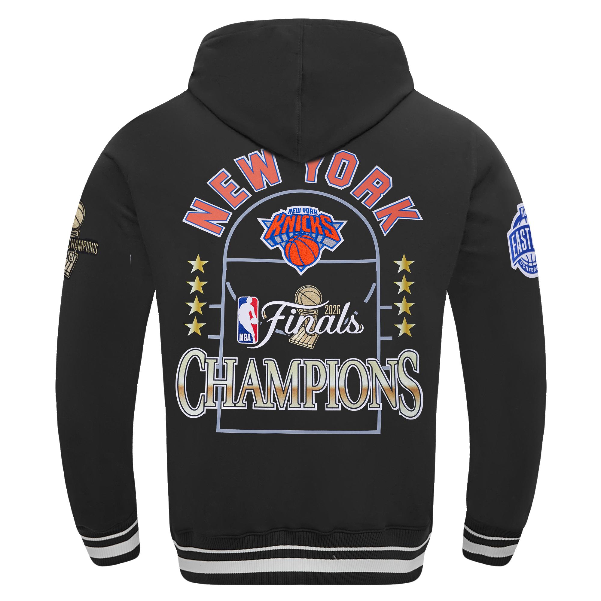 NEW YORK KNICKS NBA FINALS 2026 M RIB FLC PO HOODIE
