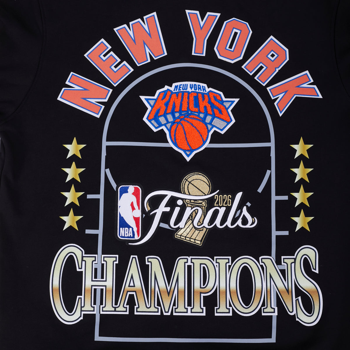NEW YORK KNICKS NBA FINALS 2026 M RIB FLC PO HOODIE