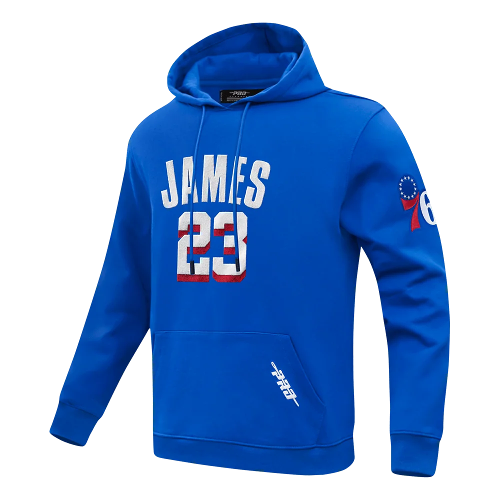 PHILADELPHIA 76ERS LEBRON JAMES #23 CLASSIC PNN M DK PO HOODIE