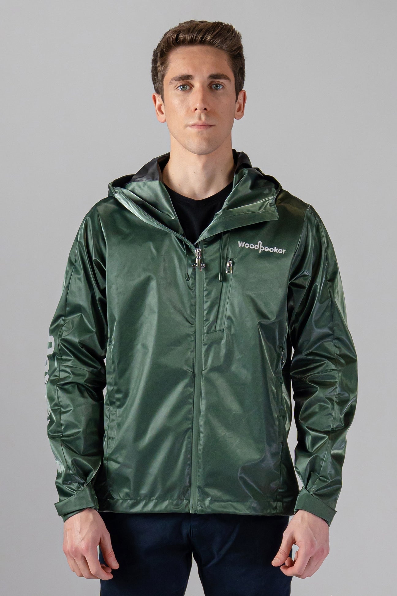 WOODPECKER MEN'S WIND SHELL - GREEN DIAMOND