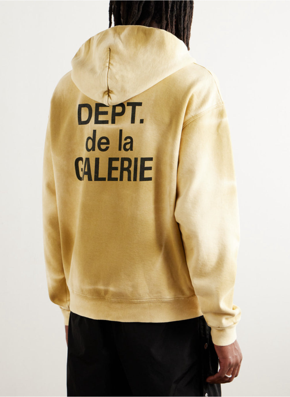 GALLERY DEPT. Logo-Print Bleached Cotton-Jersey Zip-Up Hoodie - BROWN