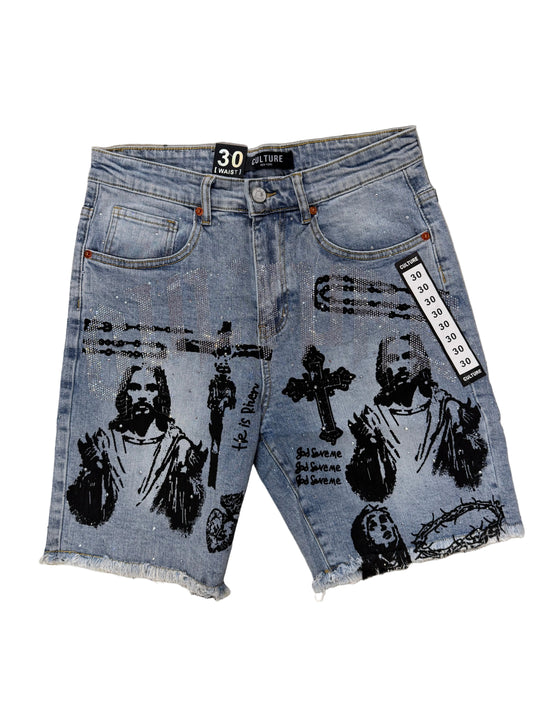 CULTURE DENIM SHORTS J9003-2