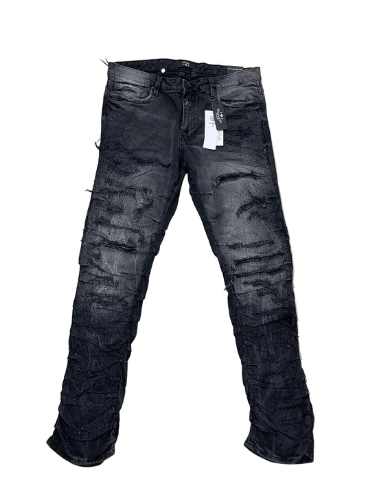 JORDAN CRAIG PLEATS AND CRYSTALS CAMO STACKED PANTS JTFP2323C