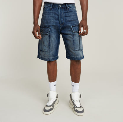 G-STAR RAW bend 3d cargo short D26528-D788-G112-WORN IN BLUE CREEK
