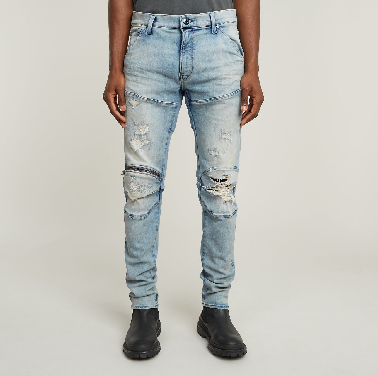 G-STAR 	5620 3D ZIP KNEE Skinny JEANS  D01252-D634   VINTAGE SUMMER SKY  RESTORED