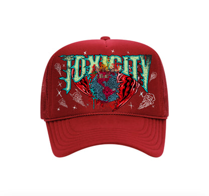 TOXICITY - LOVE AND TEARS TRUCKER TOX-2-900-LOVETEARS-RED