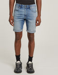G-STAR RAW 3301 slim short D10481-D760-h071-VINTAGE BLUE STREAM DESTROYED