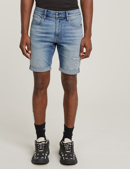 G-STAR RAW 3301 slim short D10481-D760-h071-VINTAGE BLUE STREAM DESTROYED