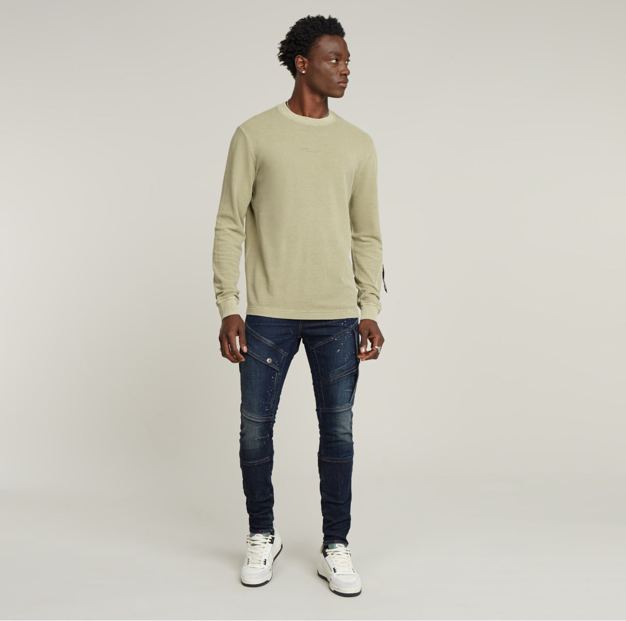 G-STAR RAW AIRBLAZE 3D SKINNY JEANS   D16129-D634-ANTIQUE PAINTED COSMIC  GREEN