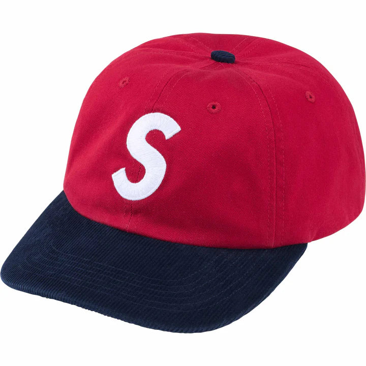 SUPREME 2-TONE S LOGO 6-PANEL HAT RED/NVY