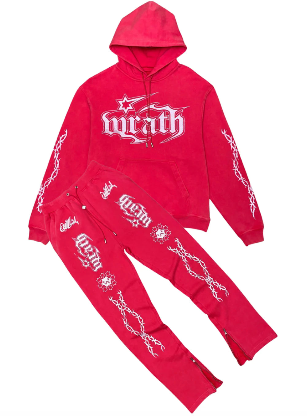 Wrathboy HOODIE - Gods Will - RED - WB03-035-RED