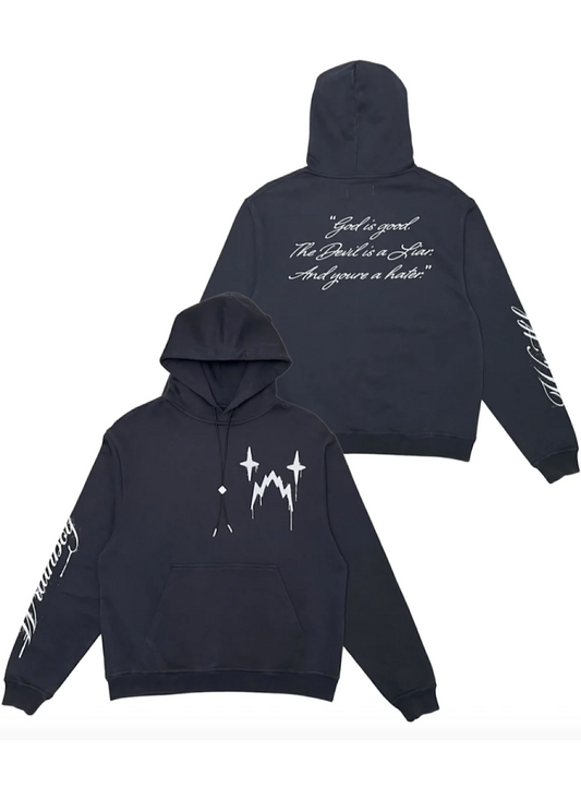 WRATHBOY GHOST LOGO HOODIE WB03-031 BLACK