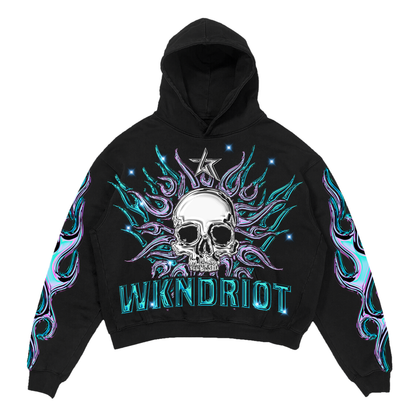 GLASS SKULL HOODY (GLASSSKULLHDY)-BLK