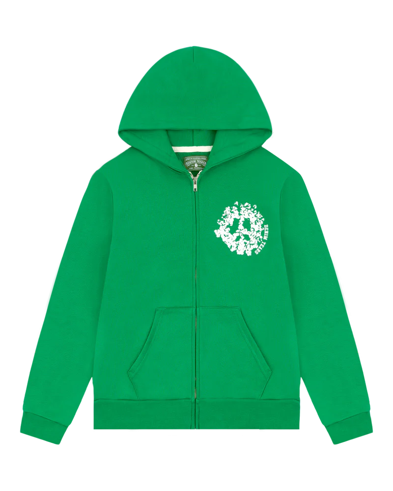 DENIM TEARS Denim University Zip Hoodie GREEN