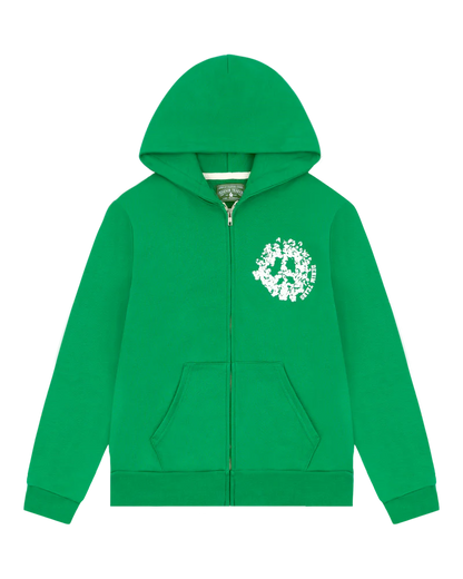 DENIM TEARS Denim University Zip Hoodie GREEN