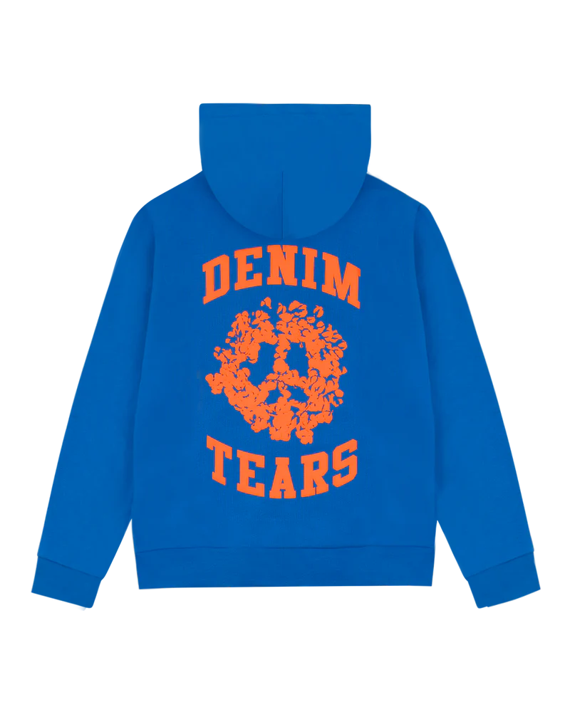 DENIM TEARS Denim University Zip Hoodie ROYAL BLUE