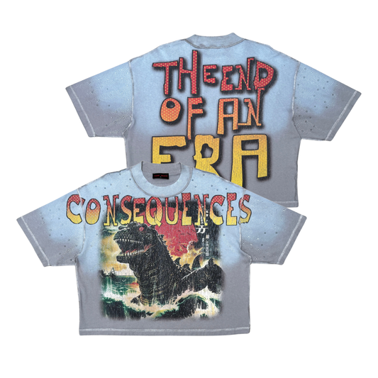 RARE PEACE Godzilla Tee Grey RT6015