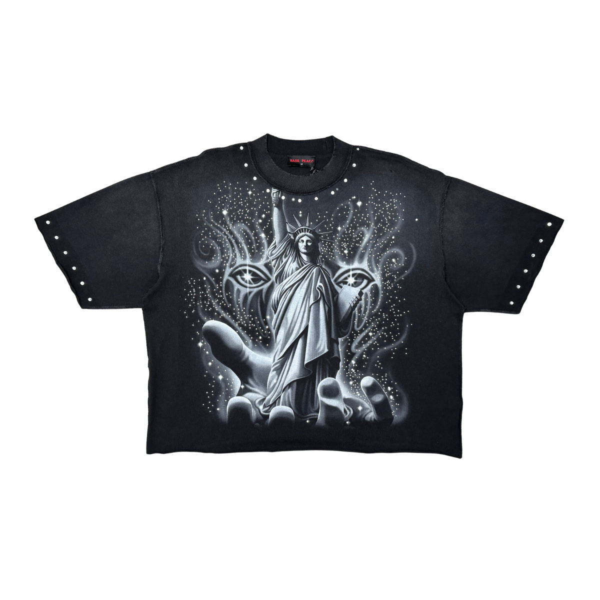 RARE PEACE Statue Of Liberty World Is Yours Tee Black RT6022
