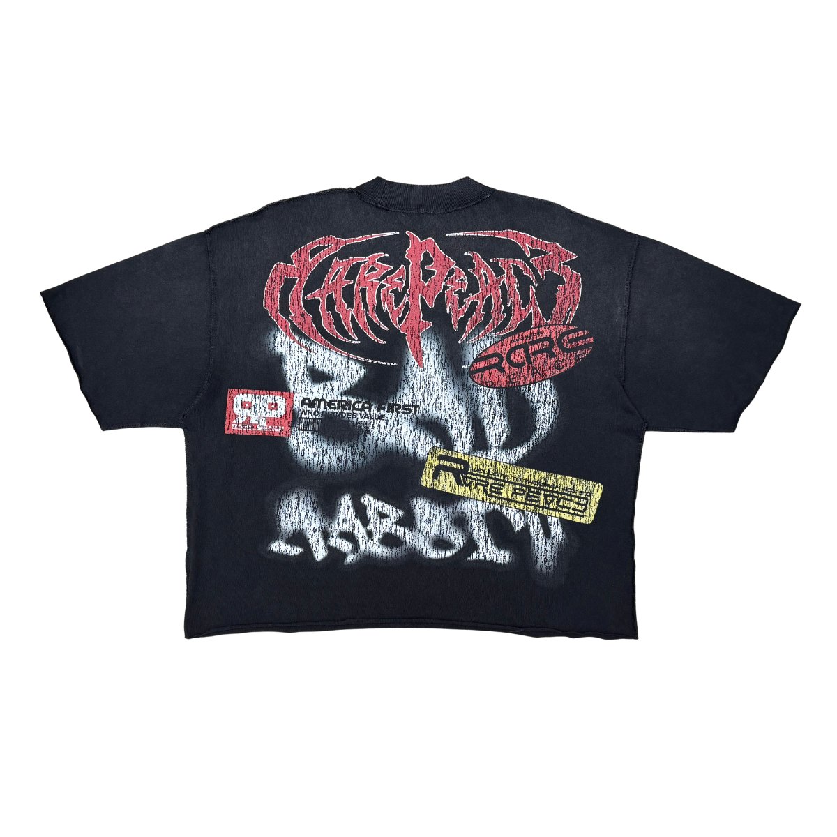 RARE PEACE Statue Of Liberty World Is Yours Tee Black RT6022