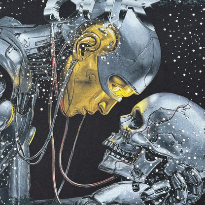 RARE PEACE AI Skull Tee Pine Green RT6033