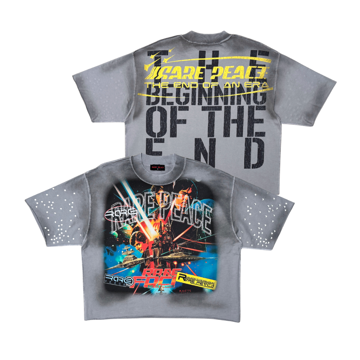 RARE PEACE Mini F Terry Star Wars Tee Grey RT6032