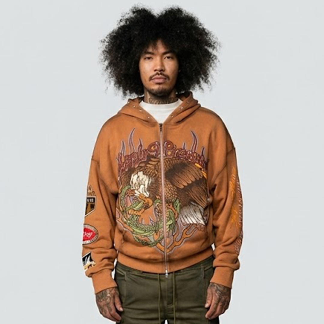 PARADASE LOST No Pressure No Glory Hoodie - Amber - PL00789