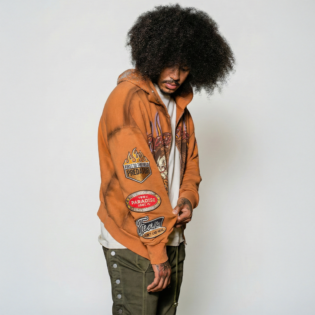 PARADASE LOST No Pressure No Glory Hoodie - Amber - PL00789