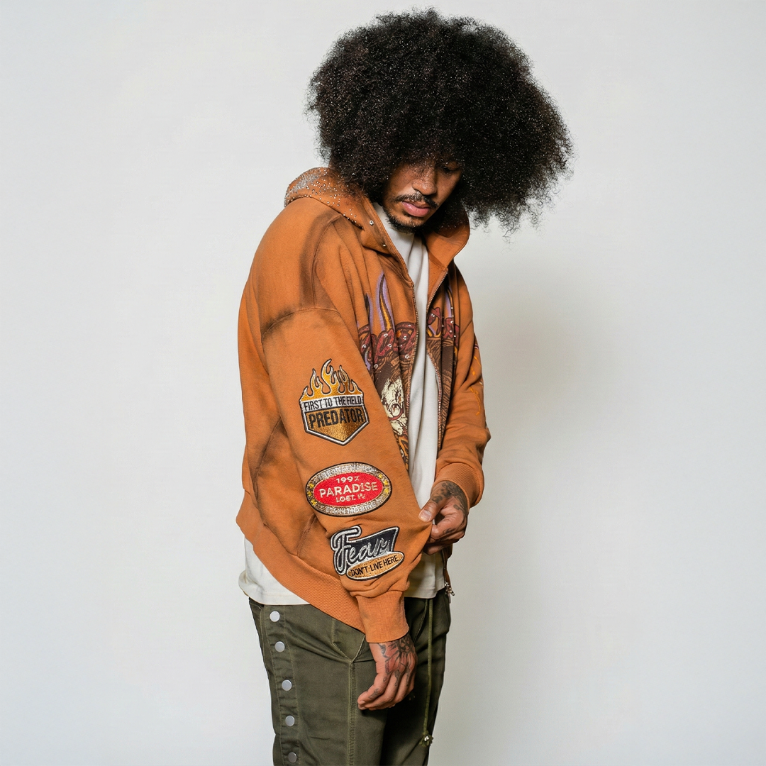 PARADASE LOST No Pressure No Glory Hoodie - Amber - PL00789