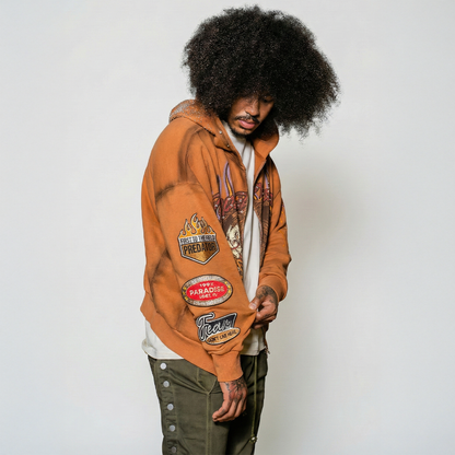 PARADASE LOST No Pressure No Glory Hoodie - Amber - PL00789