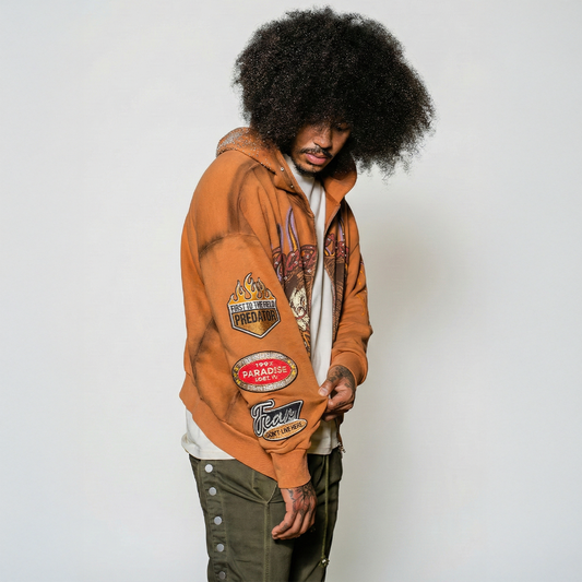 PARADASE LOST No Pressure No Glory Hoodie - Amber - PL00789