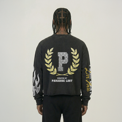 PARADASE LOST Gridiron Long Sleeve - Blk - PL00795