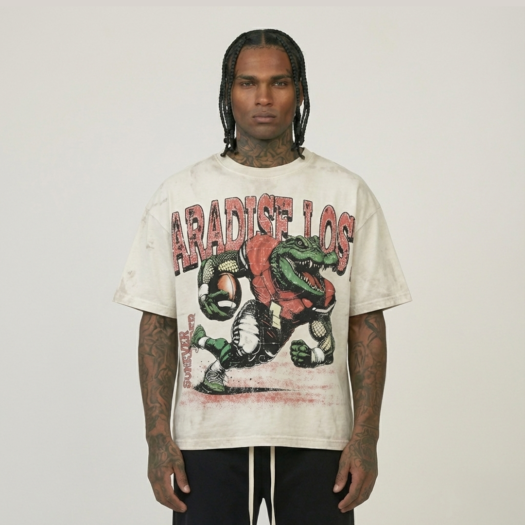 PARADASE LOST Paradise Bowl Tee - Cream - PL00771