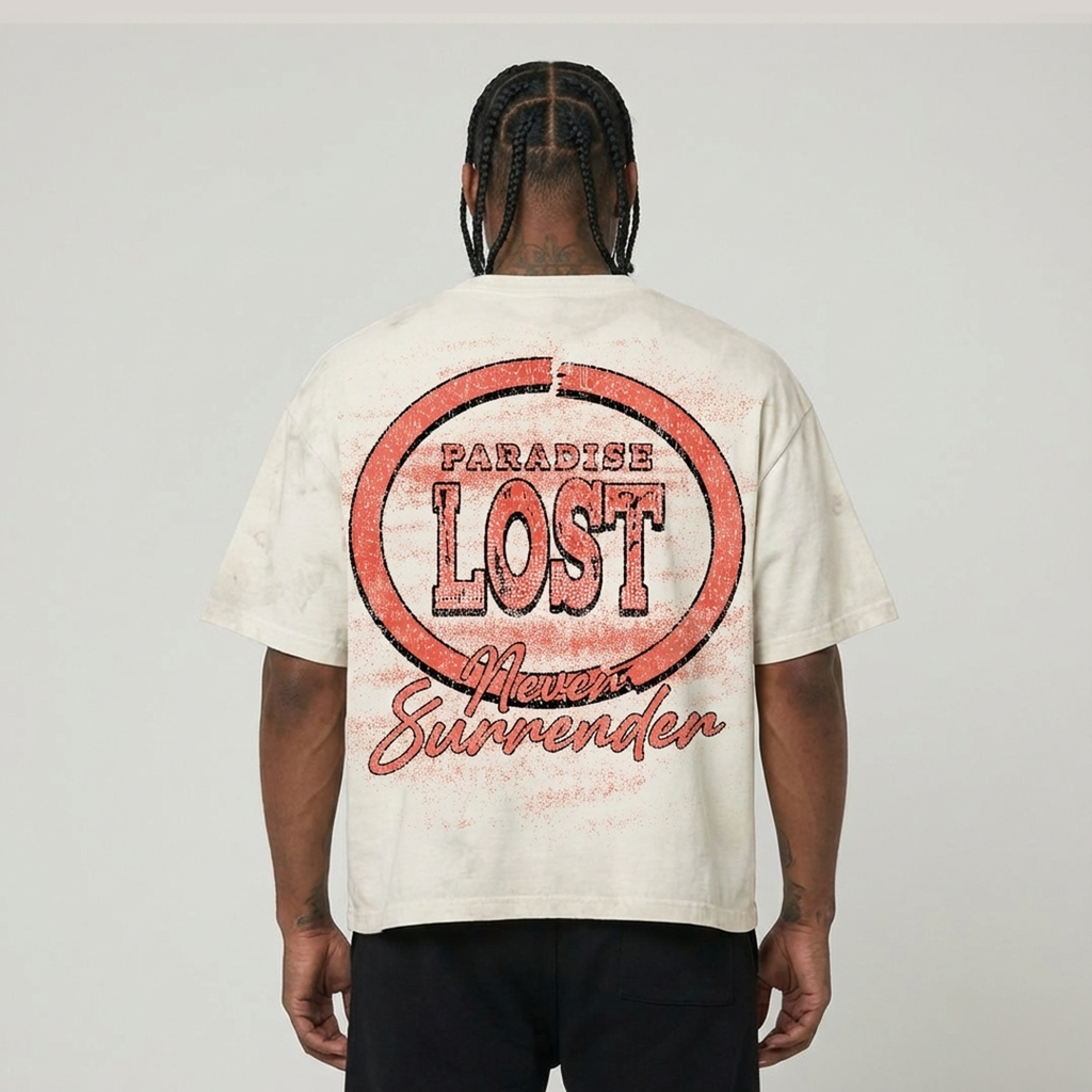 PARADASE LOST Paradise Bowl Tee - Cream - PL00771