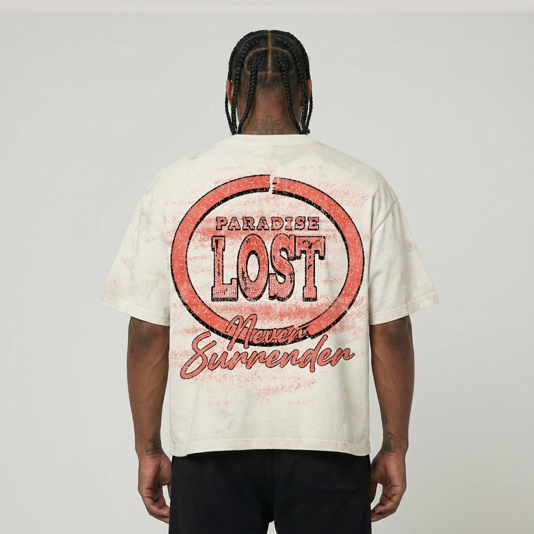PARADASE LOST Paradise Bowl Tee - Cream - PL00771
