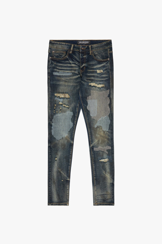 VALABASAS "sledge " Jeans - vintage Blue wash VLBSSK005-vintage blue wash