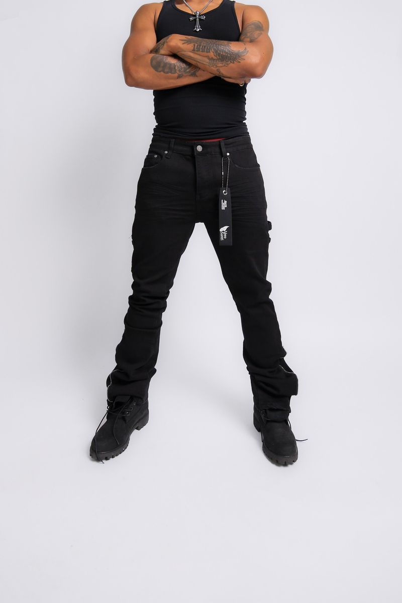 VIGILANT Skinny Boot Cut TH-01B-WASH BLK