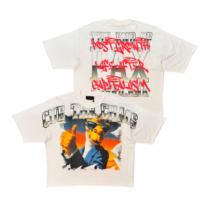 RARE PEACE Mini F Terry Cue The Chaos Camel Tee Ecru RT6029