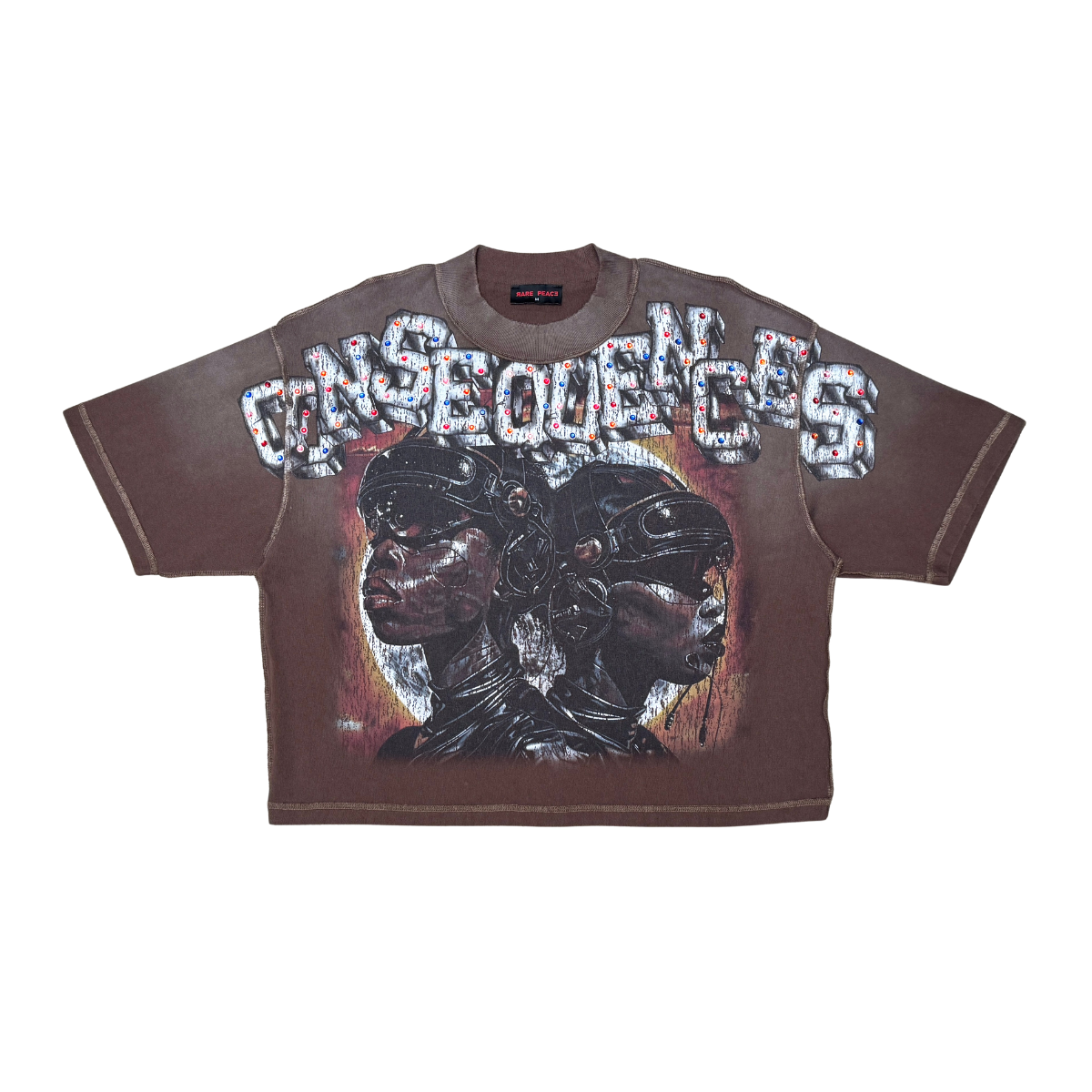 RARE PEACE Consequences AI Tee Dark Brown RT6008