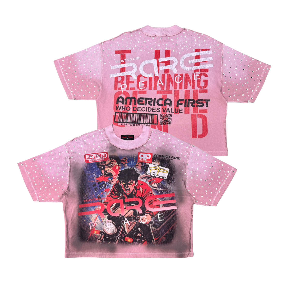 RARE PEACE Anime Tee Dust Pink RT6016