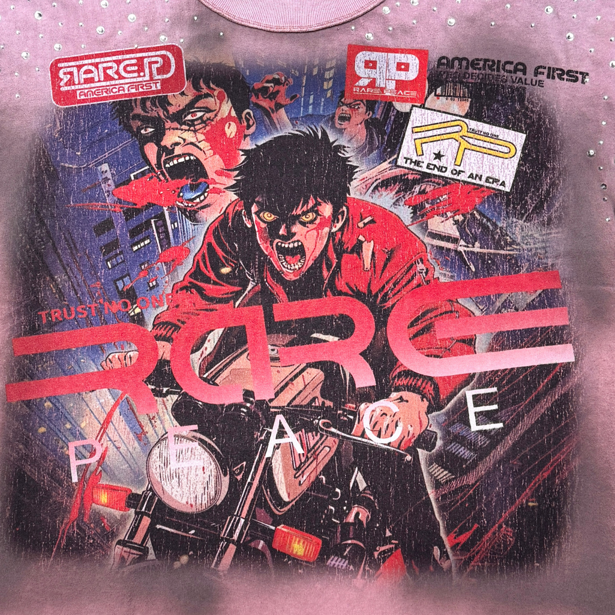RARE PEACE Anime Tee Dust Pink RT6016