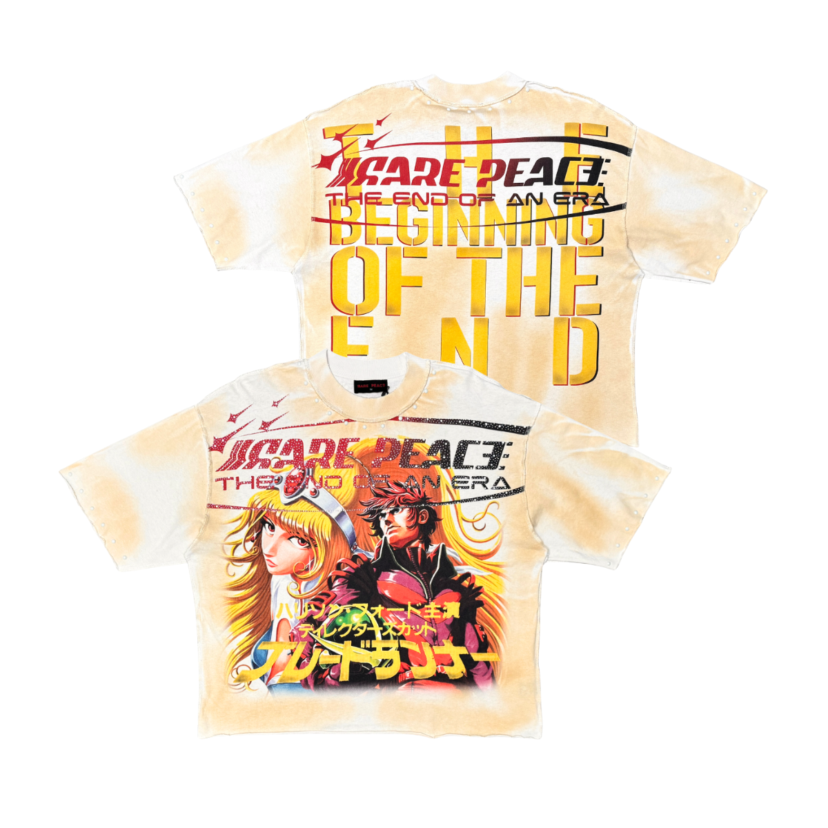 RARE PEACE Anime Tee Ecru  RT6024