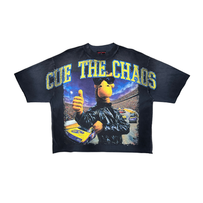 RARE PEACE Mini F Terry Cue The Chaos Camel Tee Dark Grey RT6031